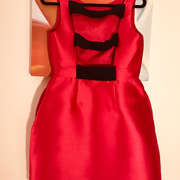 Kate Spade Flirty Back Bow Red Mini Dress size 10 retail for $428 - Picture 4 of 6
